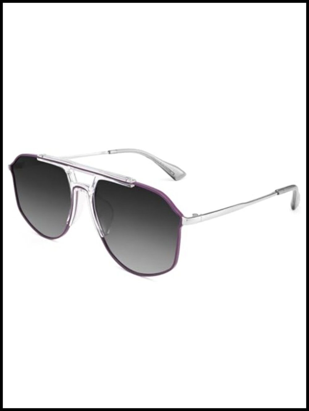 Polarized Aviator Sunglasses Oversized Metal Trendy Flat Top Uv400